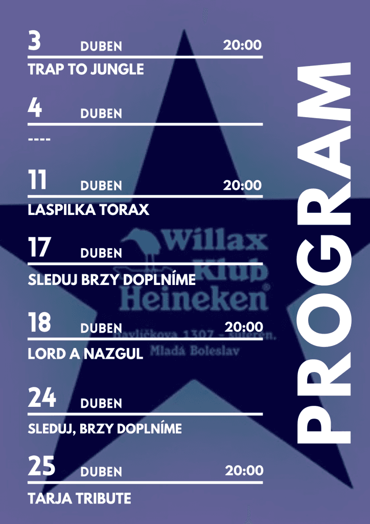 program | U Kvakoše - Willax Klub