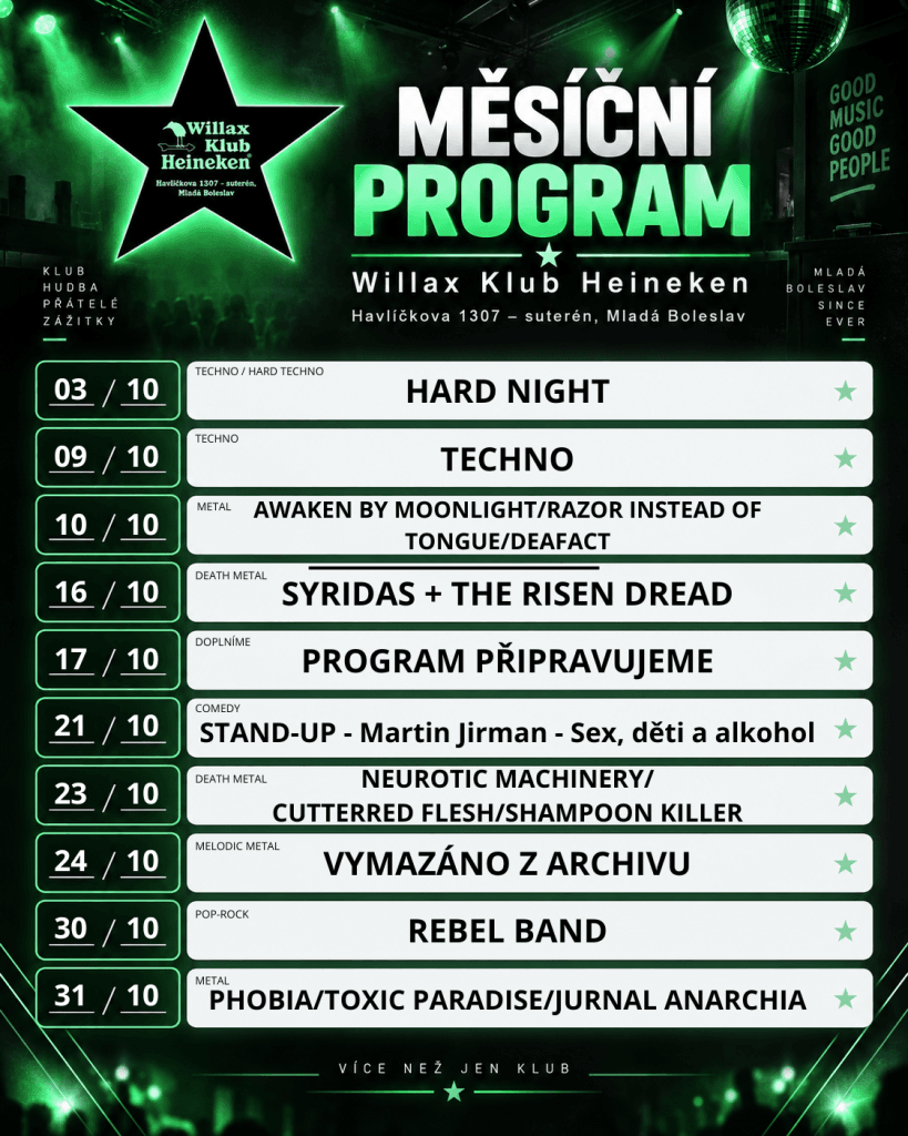 willax klub heineken program rijen 2026 mlada boleslav 1.png 1 | U Kvakoše - Willax Klub